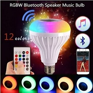 Bluetooth Speaker Bulb Smart Led Rgb + Remote Control Wireless Disco Audio Music Multi Color Dimmable Lamp 12w