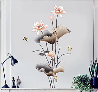 Wall Stickers Beautiful Flower Wall Sticker Floral Stickers For Wall Unique Design Wall Sticker For Living Room.