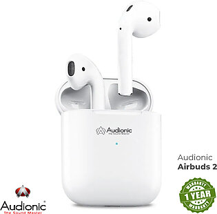 Audionic Airbud 2, Wireless Bluetooth Stylish And Elegant Earbud. With Silicon Case,one Year Warranty)