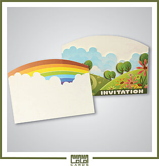 Birthday Invitation Card - (theme-rainbow) (pack Of 20)