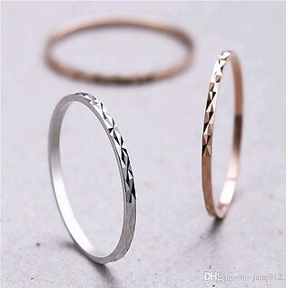 Silver & Golden Stainless Steel Simple Thin Ring For Girls/women - Stylish Challa Rings Set/pack For Girl And Womens
