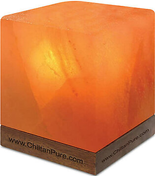 Cube Pink Salt Lamp Large – A Necessity For The Rest, Calming Amber, Boosts Mood, Creates Relaxing Environment -100% Natural Salt