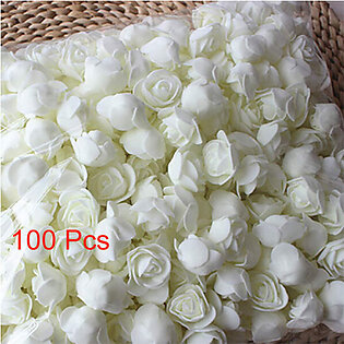 White Fomic Sheet Flowers Pack For Room - Home Decoration