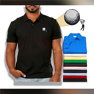 Khanani's Golf Plain Cotton Men Polo Shirt