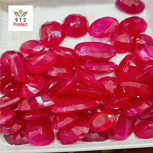 Oval Cut Red Ruby / yaqoot stone / Diamond cut Available 15crt+