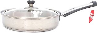Alpha Fry Pan With Glass Lid Stainless Steel