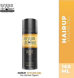 Hair Up Styling Gel Strong Hold 160ml – Hair Care – Formulated In Canada - Argan Deluxe Professional