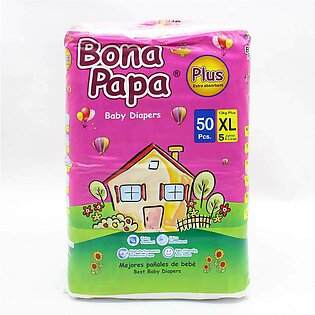 Bona Papa Extra Large (xl) Size 5 Baby Diaper (50 Pcs) Diapers Plus