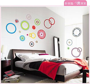 Wall Sticker Circular Design Wall Sticker Beautiful Multicolor Wall Sticker For Home.