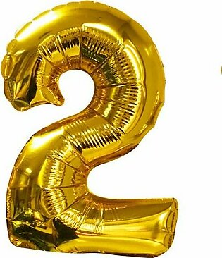 Number Foil Balloon In Golden Color