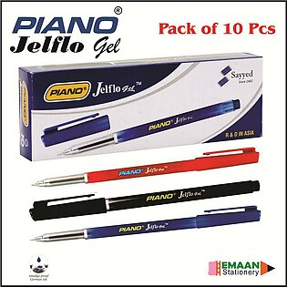 PIANO Jelflo Gel Pen - Pack of 10 Pcs