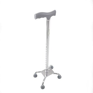 Aluminium Walking Stick - 4 Pad Type High Quality Adjustable Height For Oldman & Patient