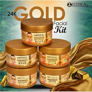 Jessica 24k Gold Facial Kit Salon Pack 5 Steps - Each Jar 500g