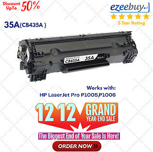 HP 35A CB435A Black LaserJet Toner Cartridge Works with:  HP LaserJet Pro P1005 , P1006