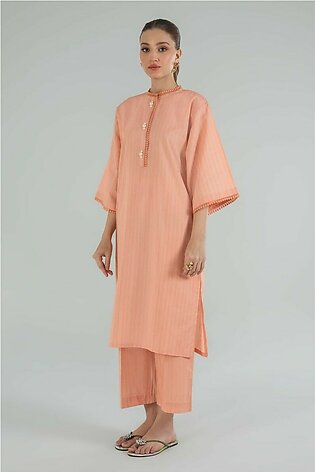 Sana Safinaz Stitched Lawn Peach Shirt Ss23bsp188 For Women (summer Sale)