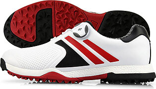Tigerline Golf Fusion V2 Autolacing Spikeless Golf Shoes Red-white