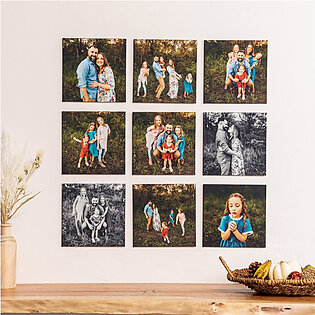 Customize Photo Tile 8x8 Inch Size - Stickable Frame Wall Art