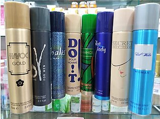 Pack Of 8 Body Sprays For Men & Women With Long Fragrance 75 Ml Each Bottel