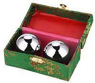 Steel Baoding Balls For Relaxation Therapy, Body Nerves Relaxation, Chinese Health Exercise With Baoding Ball