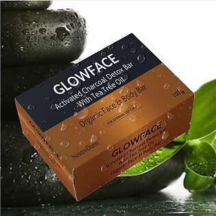 GLOWFACE – Activated Charcoal Detox Bar With Tea Tree Oil – Organic Face & Body Soap