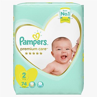 Pampers Premium Care Mainline Taped Diapers Small Size 2 74 Count