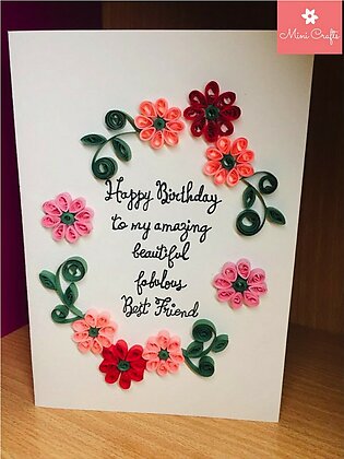Happy Birthday Best Friend Card Wishing Card Greeting Card Hand-made Card