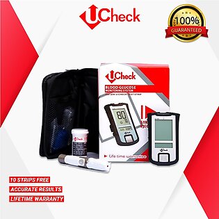 Ucheck Blood Glucose Sugar Test Machine Meter Kit Glucometer Diabates Test Kit - with 10 free Strips