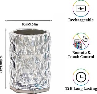 Sherice - Crystal Lamp Rose Light Diamond Lamp 16 Colors Changing With Remote Control
