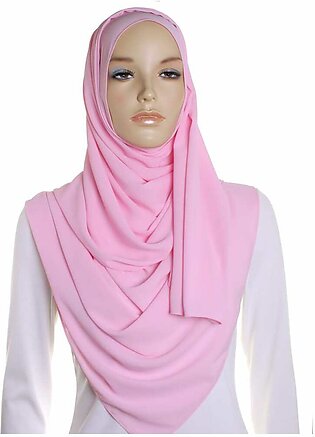 Plain Chiffon Georgette Hijab Stoller Scarf-multicolor Stoller For Girls And Womens