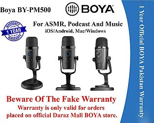 1 Year Official Warranty - BOYA BY-PM500 USB Microphone ASMR Gaming Podcast Music
