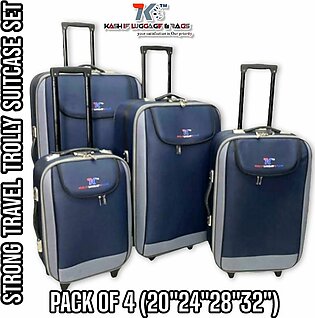 KASHIF LUGGAGE . Pack of - 4 (20" 24" 28" 32') Strong Travel Trolly Suitcase 2 -Wheel