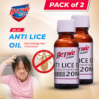 Pack of 2 - Anti Lice Oil-20ml-Kills Super lice After Exposure, Gentle with the Scalp,Lice removal Anti Lice Oil Treatment,Makes ,smooth, shiny, silky and strong Lice FREE hair,Anti Lice anti dandruff oil