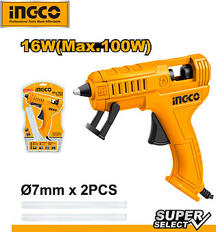 Ingco Glue Gun 100w (with 2pcs Glue Sticks)