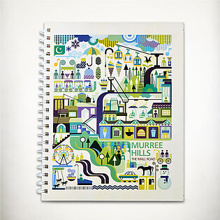 Spiral Notebook - Murree Hills- A4 - Premium Design By Paperwork