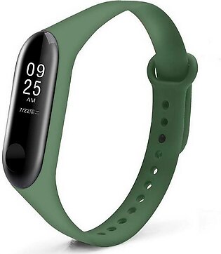 Olive Green Strap For Mi Band 3 / M3 Band + Free Screen Protector
