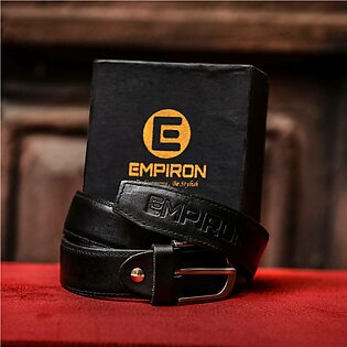 Empiron Fine Casual Leather Men Belt Thick Alloy Prong Buckle Work Dress Belt For Men Eb07