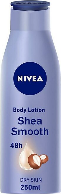 NIVEA Shea Smooth Body Lotion, Shea Butter, Dry Skin, 250ml