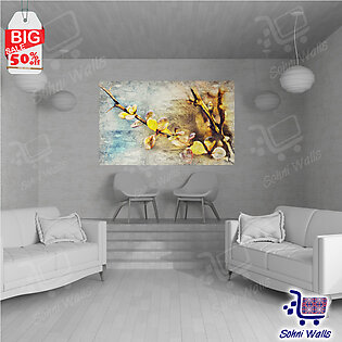 Flower Art Canvas Painting with Frame Wall Art for Home Decor 8x12 inch / 12x18 inch / 18x24 inch - Sohni Walls- CUV-Top