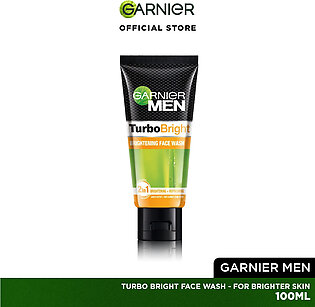 Garnier Men Turbo Bright Face Wash 100 ml - For Brighter Skin