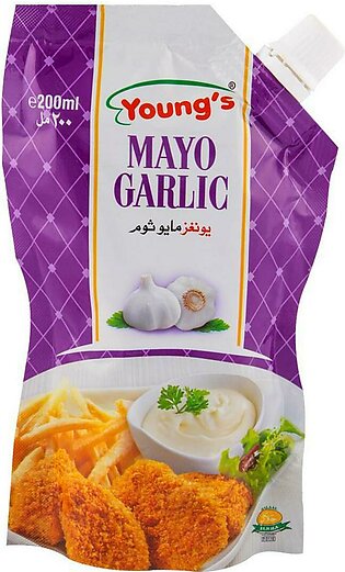 Youngs Mayo Garlic 200ml