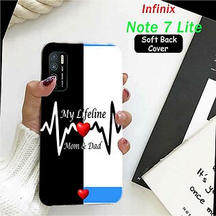 Infinix Note 7 Lite Back Cover - Mom Dad Case Cover