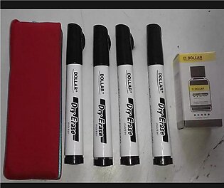 Bundle Of Class Room White Board Equipment 4 Markers+1 Duster + I Bottle Of Refill Ink