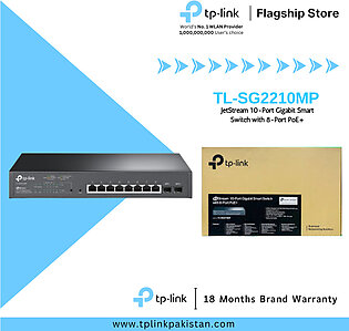 Tp-link Network Poe Jetstream Gigabit Smart Switch Tl-sg2210mp 10-port 10/100/1000mbps + 8-port Poe - 18 Months Brand Warranty