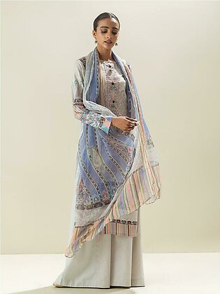 Morbagh By Beechtree-summer Collection For Women- Smokey Dream-embroidered-lawn| Unstitched |3 Piece Suit |-
