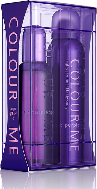 Colour Me Women Gift Set Perfume + Body Spray Purple - Uk