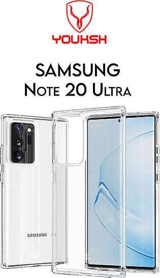 Youksh Samsung Galaxy Note 20 Ultra Transparent Case - Samsung Galaxy Note 20 Ultra Soft Shock Proof Transparent Cover - Samsung Galaxy Note 20 Ultra Jelly Back Cover - Samsung Galaxy Note 20 Ultra Transparent Case.
