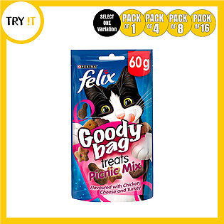 Felix Goody Bag Picnic Mix Cat Treats - 60 Gm - Cat Food