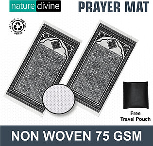 Pack of 2 Travel Prayer Mat Jae Namaz White Non Woven Safri Janamaz