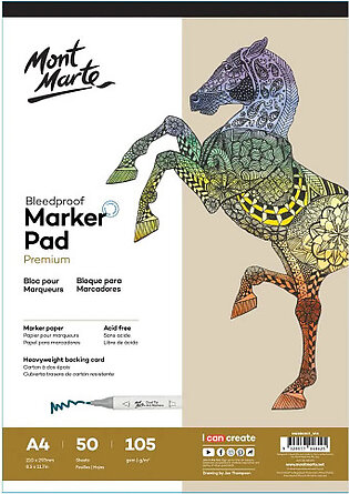 Mont Marte Bleedproof Marker Pad Premium 105gsm A5/a4/a3
