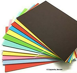 A4 Color Paper 100 Sheets, 10 Multi Colors - A4 Size